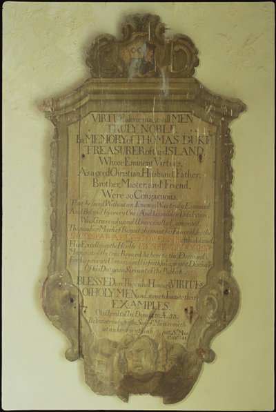 Memoriale a Thomas Duke, 1750 da English School
