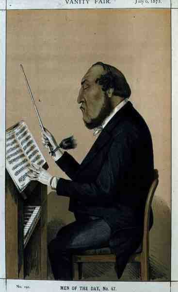 Uomini del giorno, n. 47: "Orchestrazione", caricatura da Vanity Fair, 6 luglio 1872 da English School