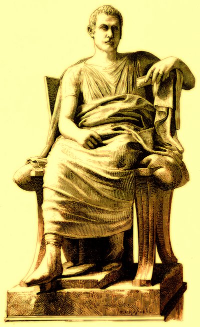 Menandro, illustrazione da Storia di Roma di Victor Duruy, pubblicata nel 1884 da English School