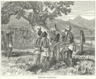 Sacrificio di Meriah (incisione) da English School