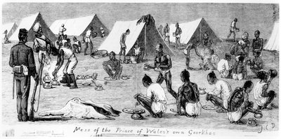 Mensa dei Gurkha del Principe di Galles, 1878 da English School