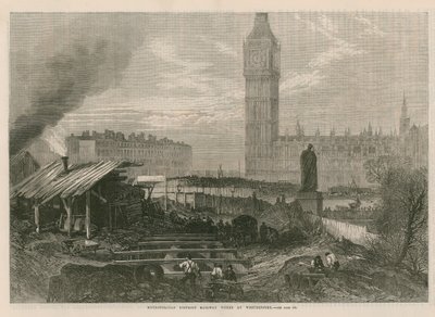 Lavori della Metropolitan District Railway a Westminster da English School