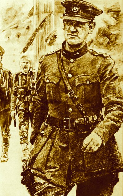 Michael Collins, leader dei ribelli nella Rivolta di Pasqua in Irlanda, 1916 da English School