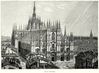 Duomo di Milano (incisione) da English School