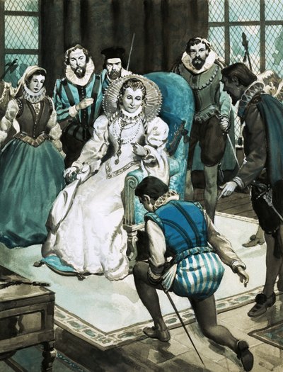 Miles Philips ricevuto in udienza dalla Regina Elisabetta I da English School