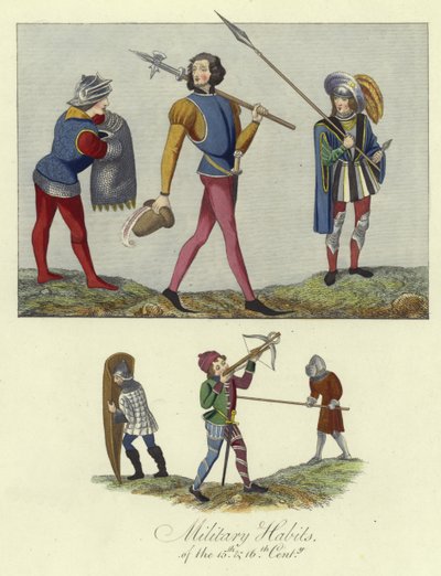 Abiti militari del XV e XVI secolo da English School