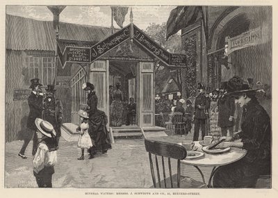 Acque minerali; Messrs J Schweppe & Co, 51 Berners Street da English School