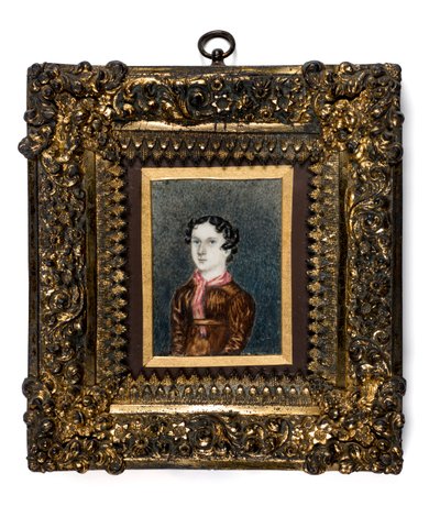 Miniatura di Anne Lister di Shibden Hall (acquerello su carta) da English School