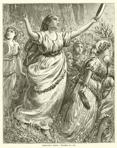 Il Canto di Miriam, Esodo, xv, 20 (incisione) da English School