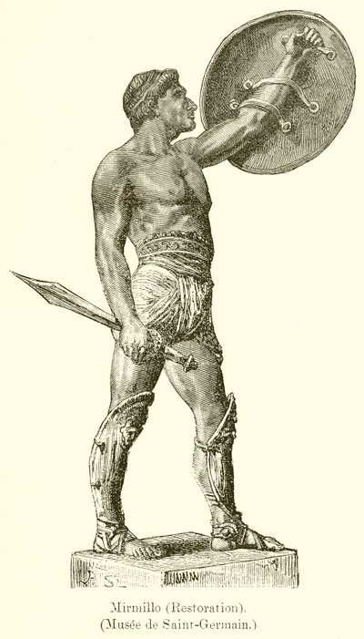 Mirmillo (Restaurato). (Museo di Saint-Germain) da English School