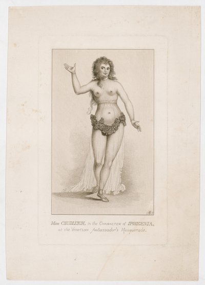 Miss Chudleigh, nel ruolo di Ifigenia, al Mascherato dell