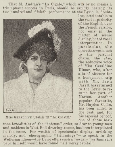 Miss Geraldine Ulmer in "La Cigale" da English School