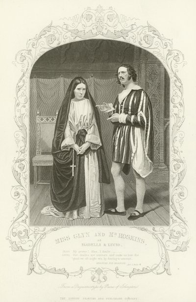 Miss Glyn e Mr Hoskins come Isabella e Lucio, Misura per misura da English School