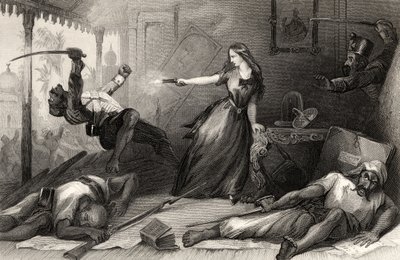 Miss Wheeler che si difende dai Sepoy a Cawnpore nel 1857, da 