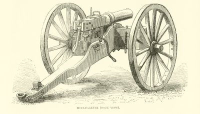 Mitrailleuse, vista posteriore, agosto 1870 da English School
