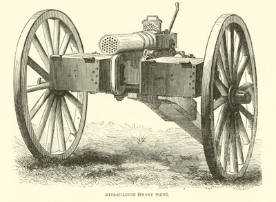 Mitrailleuse, vista frontale, agosto 1870 da English School