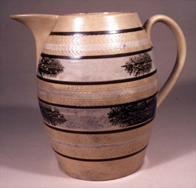 Brocca di Mocha, probabilmente fatta a Staffordshire, c.1830 da English School