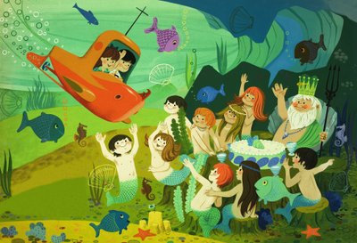 Favola moderna: sottomarino e sirene da English School