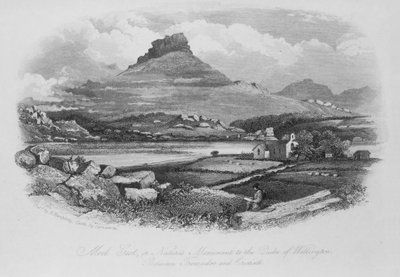 Moel Gest, o Monumento della Natura al Duca di Wellington, tra Tremadoc e Criccieth da English School
