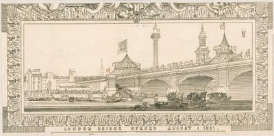 Momento del London Bridge, aperto il 1 agosto 1831 da English School