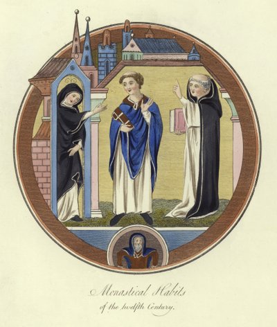 Abiti monastici del XII secolo da English School