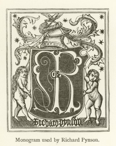 Monogramma usato da Richard Pynson da English School