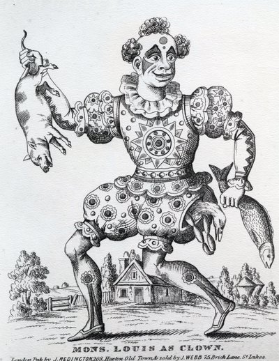 Mons. Louis come Clown, pubblicato da John Redington, 1860-1872 da English School