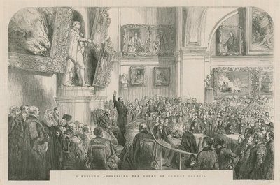 Monsieur Kossuth che si rivolge alla Corte del Consiglio Comune da English School