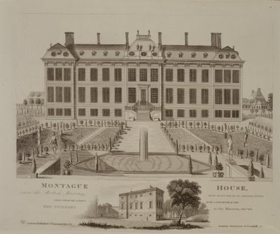Montague House, ora il British Museum, 1813 da English School
