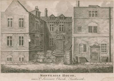 Monteagle House, vicino alla Chiesa di San Salvatore, Southwark, Londra da English School