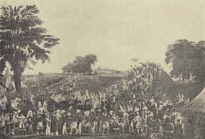 Cerimonia di Montem a Salt Hill, 1838 da English School