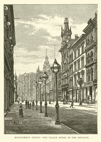 Via Montgomery, il Palace Hotel in lontananza da English School