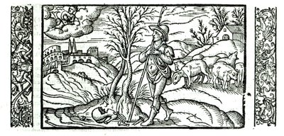 Mese di gennaio da un calendario dei pastori, 1579 da English School