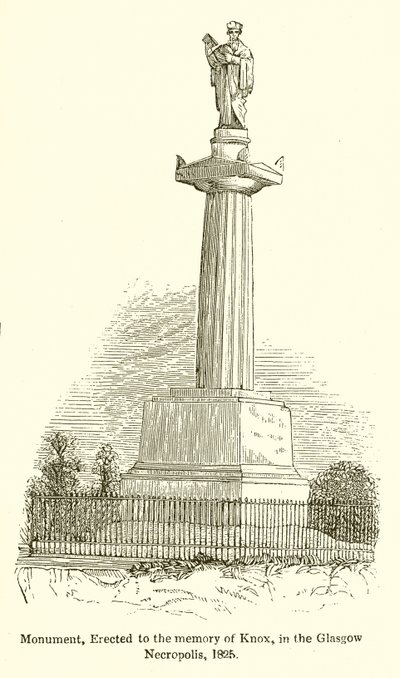 Monumento eretto alla memoria di Knox, nella necropoli di Glasgow, 1825 da English School
