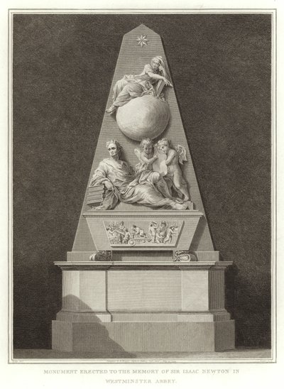 Monumento eretto in memoria di Sir Isaac Newton nell