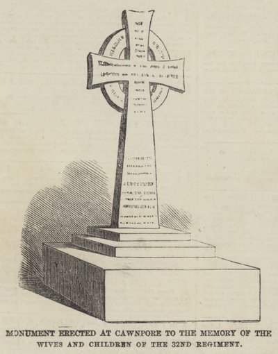 Monumento eretto a Cawnpore in Memoria delle Mogli e dei Bambini del 32° Reggimento da English School