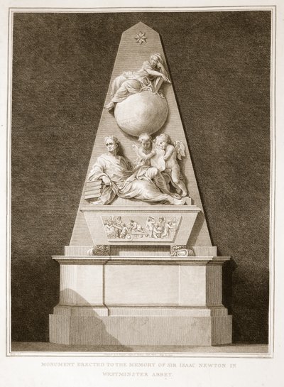 Monumento eretto in memoria di Sir Isaac Newton nell