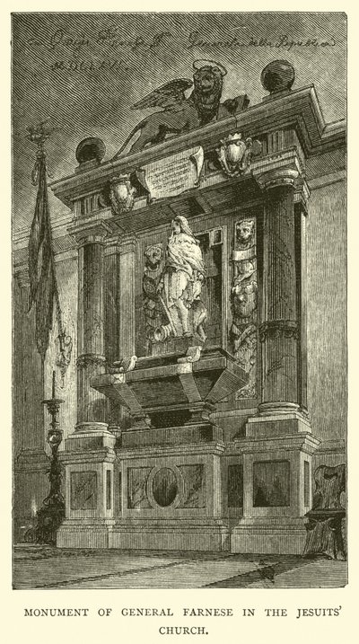 Monumento al Generale Farnese nella Chiesa dei Gesuiti da English School