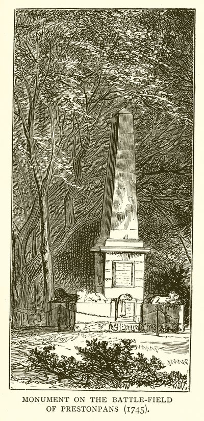 Monumento sul campo di battaglia di Prestonpans (1745) da English School