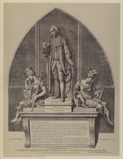 Monumento a William Beckford, due volte sindaco di Londra, di John Francis Moore, Guildhall, Città di Londra da English School