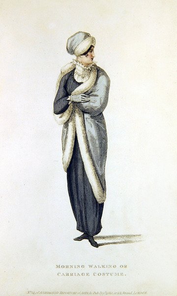 Abito da mattina, passeggio o carrozza, tavola di moda da Ackermann