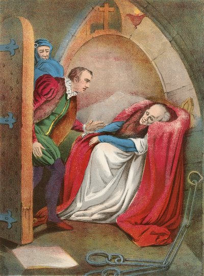 Mortimer su una Sedia. Carceriere e Riccardo Plantageneto da English School