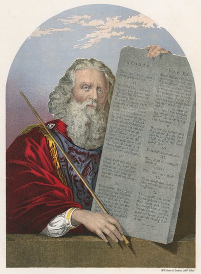 Mosè con le tavole della legge da English School
