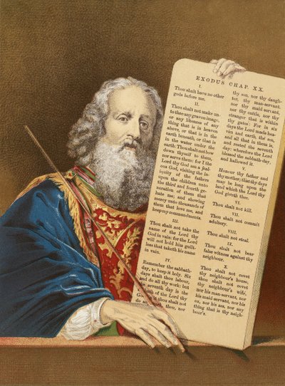 Mosè con le tavole della legge da English School