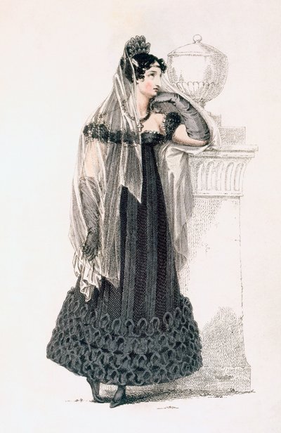 Abito da lutto, tavola di moda da Ackermann