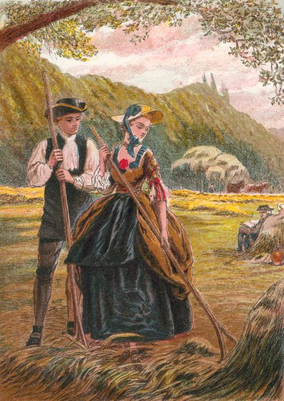 Il signor Burchell e Sophia nel campo di fieno da English School