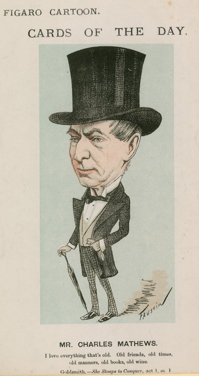 Mr Charles Mathews, caricatura da English School