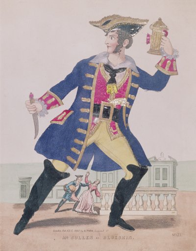 Mr. Cullen nel ruolo di Blueskin (Barbablu), pub. 1810 da English School