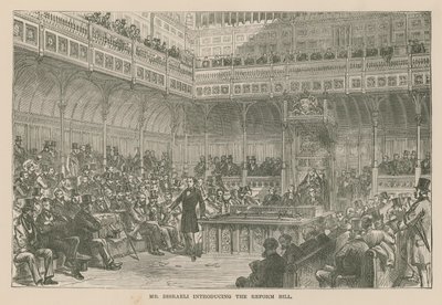 Il signor Disraeli introduce il Reform Bill da English School