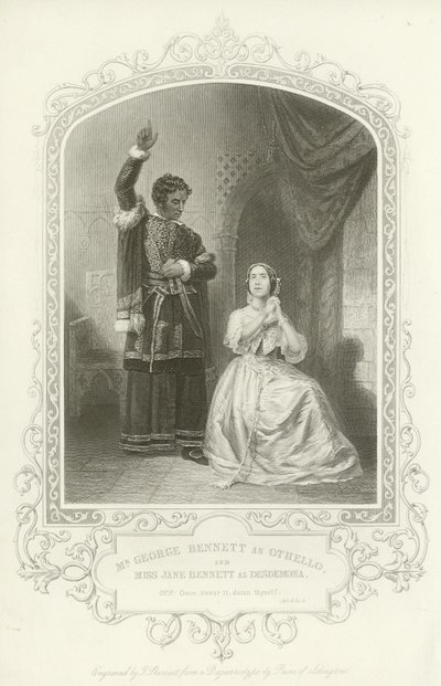Mr George Bennett come Otello e Miss Jane Bennett come Desdemona, Otello, Atto IV, Scena II da English School